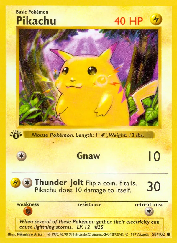 Pikachu Base Set card